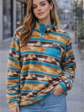 Patagonia Synchilla Fleece Aztec, Southwestern, Guatemalan Tango XS